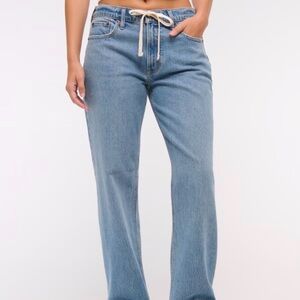 Abercrombie & Fitch Low Rise Baggy Curve Love Wide leg 34 Long Jeans Plus Size